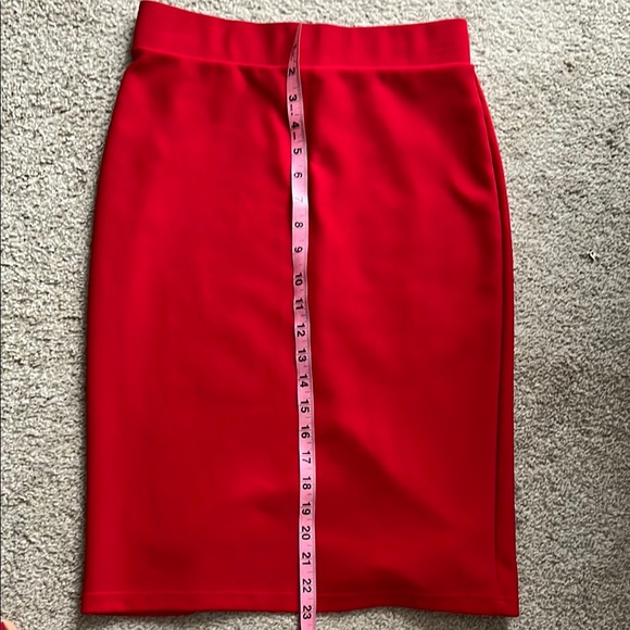 New Mix Red Pencil Skirt Knee-Length Work - Picture 4 of 5